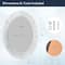 Head West Frosted Etched Tile Framed Oval Wall Vanity Mirror - 23" x 29"